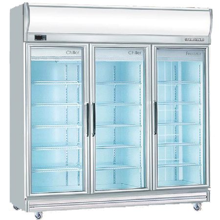 Dual Display Chiller Freezer 3 Door (2 Chiller 1 Freezer)