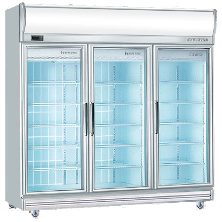 Dual Display Chiller Freezer 3 Door (2 Freezer 1 Chiller)